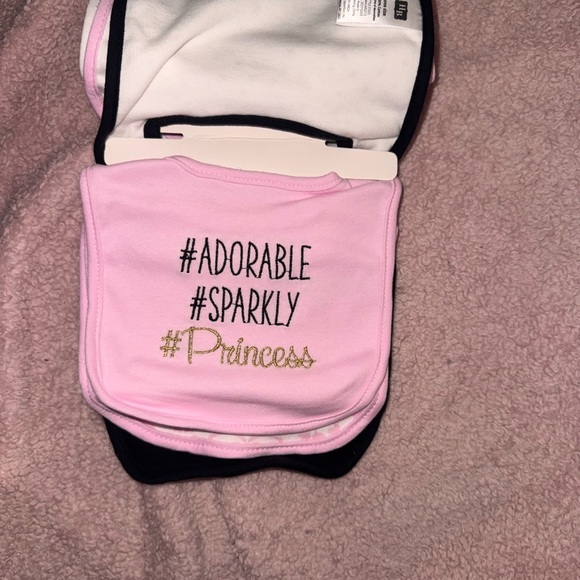 Hudson Baby Pink and White Bib Collection - Picture 5 of 7